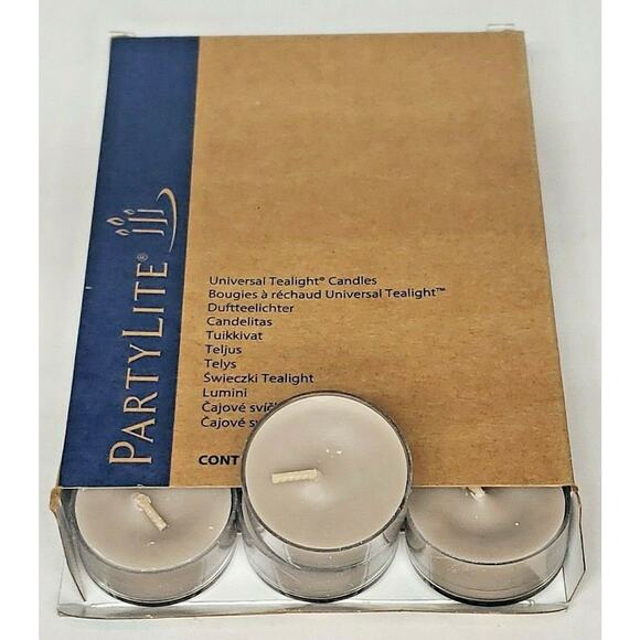 Vintage Partylite Tealights 12 Candles NOS "Driftwood" p1e/v04786 - Picture 1 of 2